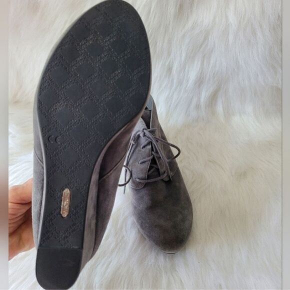 Vionic Becca Grey Suede Wedge Ankle Boots Size 10 - Picture 7 of 7